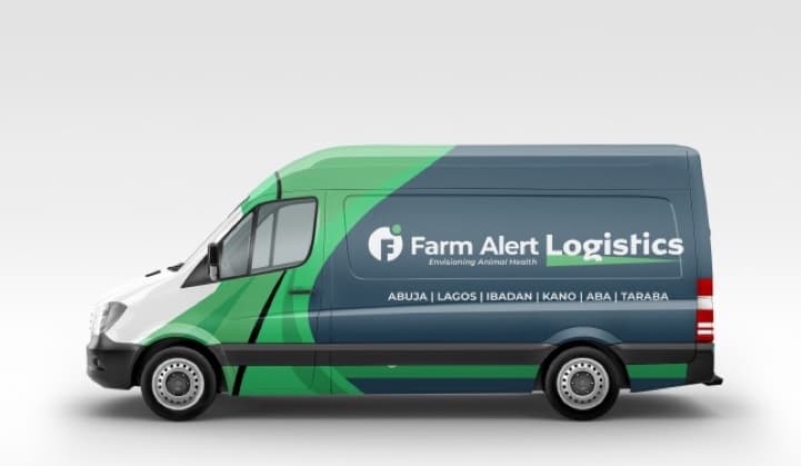 Van in Farm Alert Logistics livery
