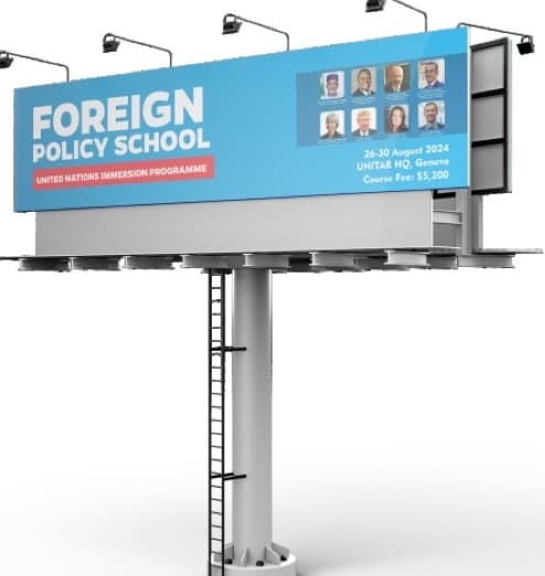 Foreign Policy School billboard