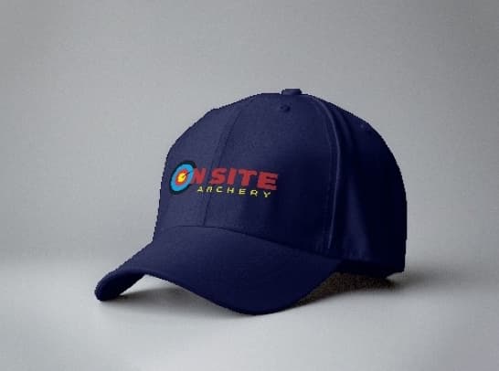 Navy cap with an OnSite Archery logo